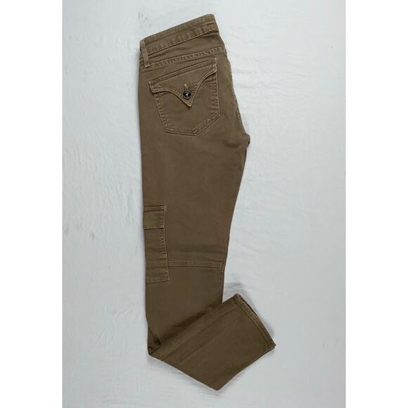 Hudson Vintage USA Made Stretch Denim Cargo Jeans. Washed Olive, Women's 25. GUC - Picture 2 of 9
